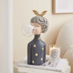 Nordic Creative Modern Bubble Cute Girl Table Lamp Night Ambient Light Ornaments Home Room Decoration fairy Girl Figurine - Image 3