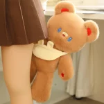 Cute Bear Rag Doll Plush Toy Comfortable Sleeping Pillow Girls' Birthday Gift for Stress Relief Washed Technics - Image 4