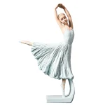 Hot Selling Luxury Ballet Girls  Ornaments Abstract Resin Plastic Homemade Christmas Ornaments for Home Decorations