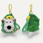 New Year Christmas Gift West Highland White Terrier Plush Pendant Bag Cotton Keychain Creative Puppy Doll Keychain Toy - Image 2