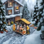 8.5CM Eco-Friendly Resin Craft High Christmas Manger Scene Ornament Gift Box for Holidays Cross-Border Supplier - Image 2
