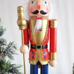 Wholesale Customize Handcraft 90cm 3ft Wooden Nutcracker Ornaments for Outdoor Christmas Decoration - Image 5