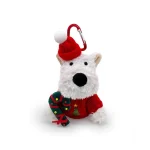 New Year Christmas Gift West Highland White Terrier Plush Pendant Bag Cotton Keychain Creative Puppy Doll Keychain Toy - Image 6