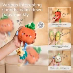 Tumama Kids Vegetables Hanging Rattle Set Plush Pendant Sensory Toy for Crib Soft Baby Soothing Hanging Rattle Stroller Toys - Image 4