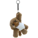 Realistic Rex Rabbit Fur Little Monkey Car Keychain Pendant Cute Ins Realistic Plush Doll Toy for Backpack Party Favors