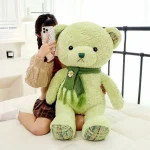Cute Teddy Bear Wholesale Plush Doll Pillow Soft Stuffed Animal Bear With Scarf Rose Fluffy Toy for Gifts - Image 3