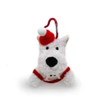 New Year Christmas Gift West Highland White Terrier Plush Pendant Bag Cotton Keychain Creative Puppy Doll Keychain Toy - Image 5