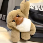 Realistic Rex Rabbit Fur Little Monkey Car Keychain Pendant Cute Ins Realistic Plush Doll Toy for Backpack Party Favors - Image 6