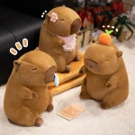 Wholesale 2-in-1 Cute Capybara Cartoon Plush Toy PP Cotton Filling Mesh Lunch Break Blanket Brown Pillow Stuffed Animal Toys - Image 4