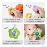 Tumama Kids Vegetables Hanging Rattle Set Plush Pendant Sensory Toy for Crib Soft Baby Soothing Hanging Rattle Stroller Toys - Image 5