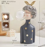 Nordic Creative Modern Bubble Cute Girl Table Lamp Night Ambient Light Ornaments Home Room Decoration fairy Girl Figurine - Image 6