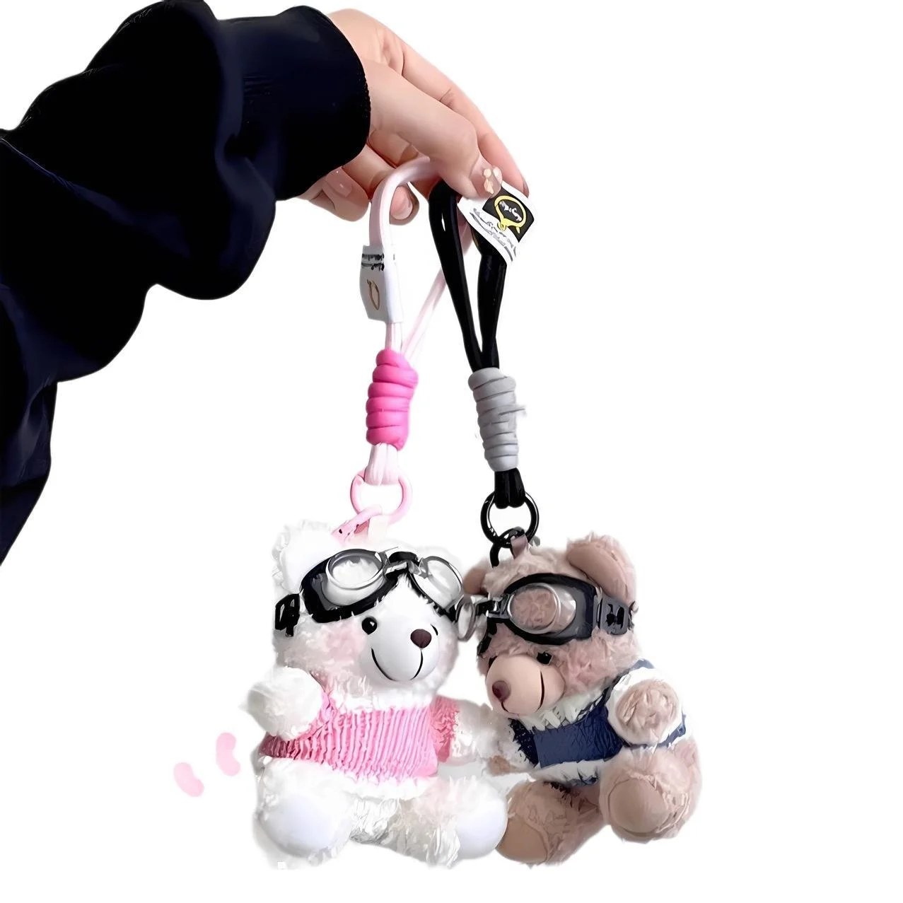 Hb47c9c9a07ad43df9386898316e50691H.webp Unisex Popular Pilot Bear Plush Pendant Cute Keychain Bag Pendant Gift PP Cotton Filled Dog Doll for Stress Relief - Image 1