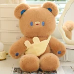 Cute Bear Rag Doll Plush Toy Comfortable Sleeping Pillow Girls' Birthday Gift for Stress Relief Washed Technics - Image 6