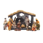 8.5CM Eco-Friendly Resin Craft High Christmas Manger Scene Ornament Gift Box for Holidays Cross-Border Supplier