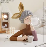 Nordic Creative Modern Bubble Cute Girl Table Lamp Night Ambient Light Ornaments Home Room Decoration fairy Girl Figurine - Image 5