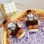 High-End Handwoven Needle-knit Bear Stuffed Animal Toy Fluffy Cotton Texture and Fun Modeling Collection-Level Healing Gift - Image 4