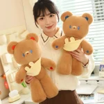 Cute Bear Rag Doll Plush Toy Comfortable Sleeping Pillow Girls' Birthday Gift for Stress Relief Washed Technics - Image 5