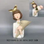 Modern Girl Holding Tray Tissue Holder Key Storage Tray Vase Character Sculpture Resin Ornament Wholesale Unique Animal Storage - Image 4